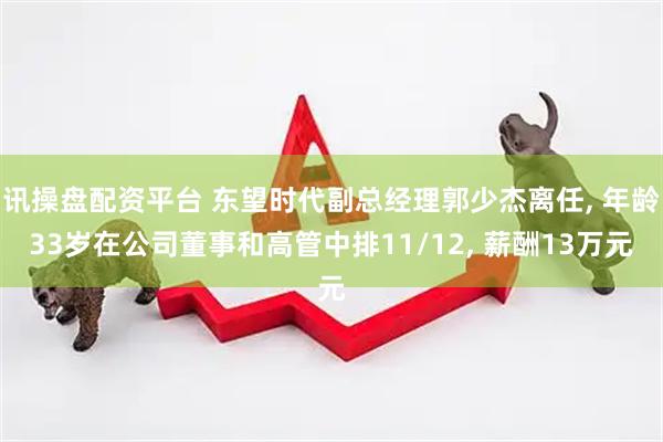 讯操盘配资平台 东望时代副总经理郭少杰离任, 年龄33岁在公司董事和高管中排11/12, 薪酬13万元